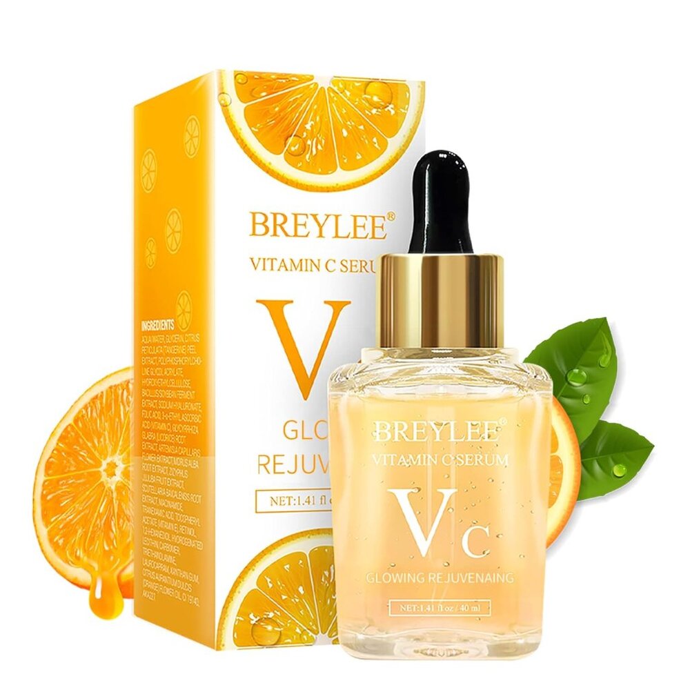 BREYLEE Vitamin C Serum for Face & Eye (1.4 oz) for Brightening Skin,Dark Spot R